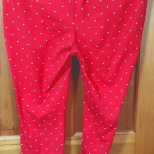 Red Capri with polka dot patter 14 petite
